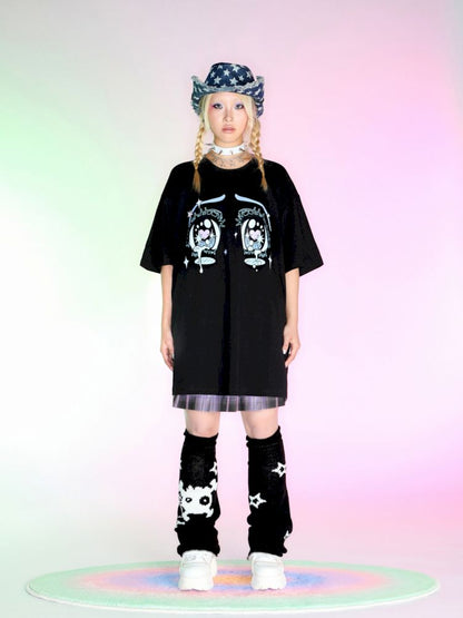 Eyes Loose Short Sleeve American T-Shirt【s0000007163】