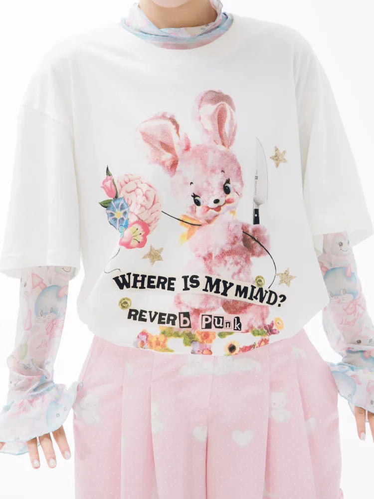 Whimsical Bear Mini-Figure Punk T-Shirt【s0000013930】