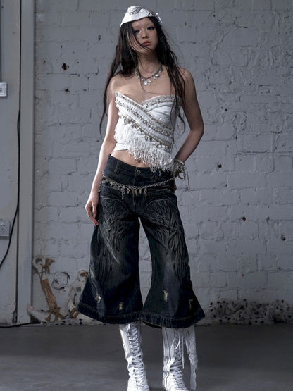 Irregular short strapless vest【s0000012783】