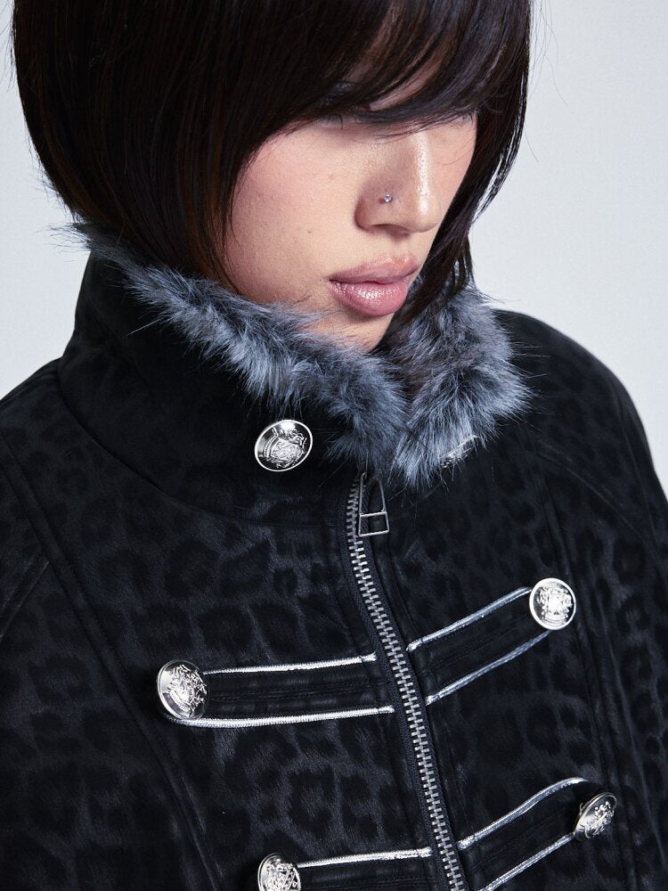 Soft PU Leopard Print Zip Jacket【s0000015556】