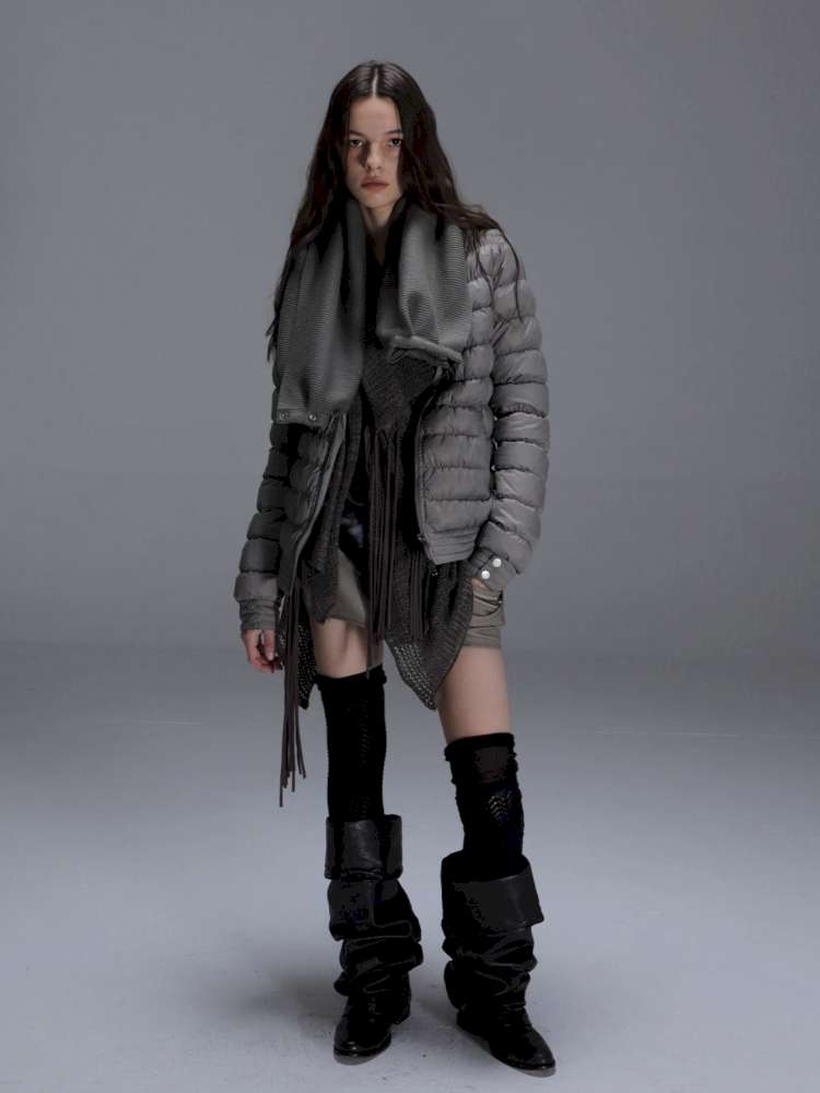 Original Pile Collar Slim Short Down Jacket【s0000014710】