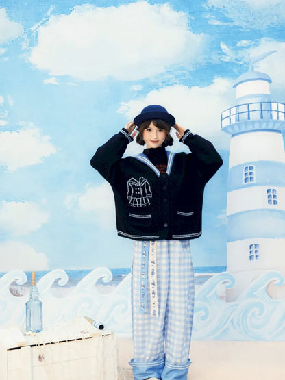 Checkered Wide-Leg Trousers【s0000014158】