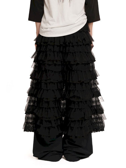 Lightweight cake-style midi skirt【s0000012568】