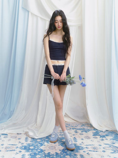Slim inner suspenders two-piece suit【s0000012141】