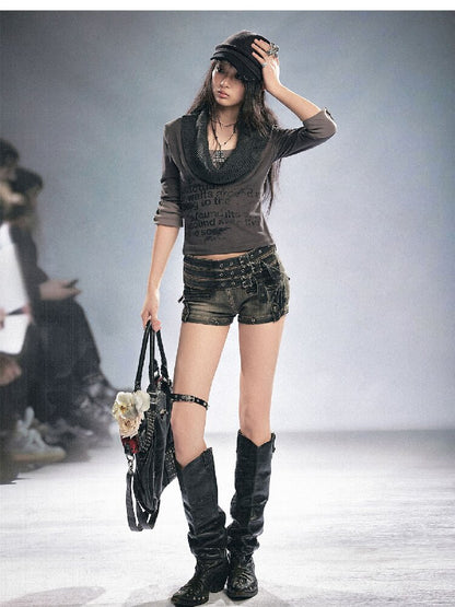 Graffiti Diamond Knitted Shirt【s0000016219】