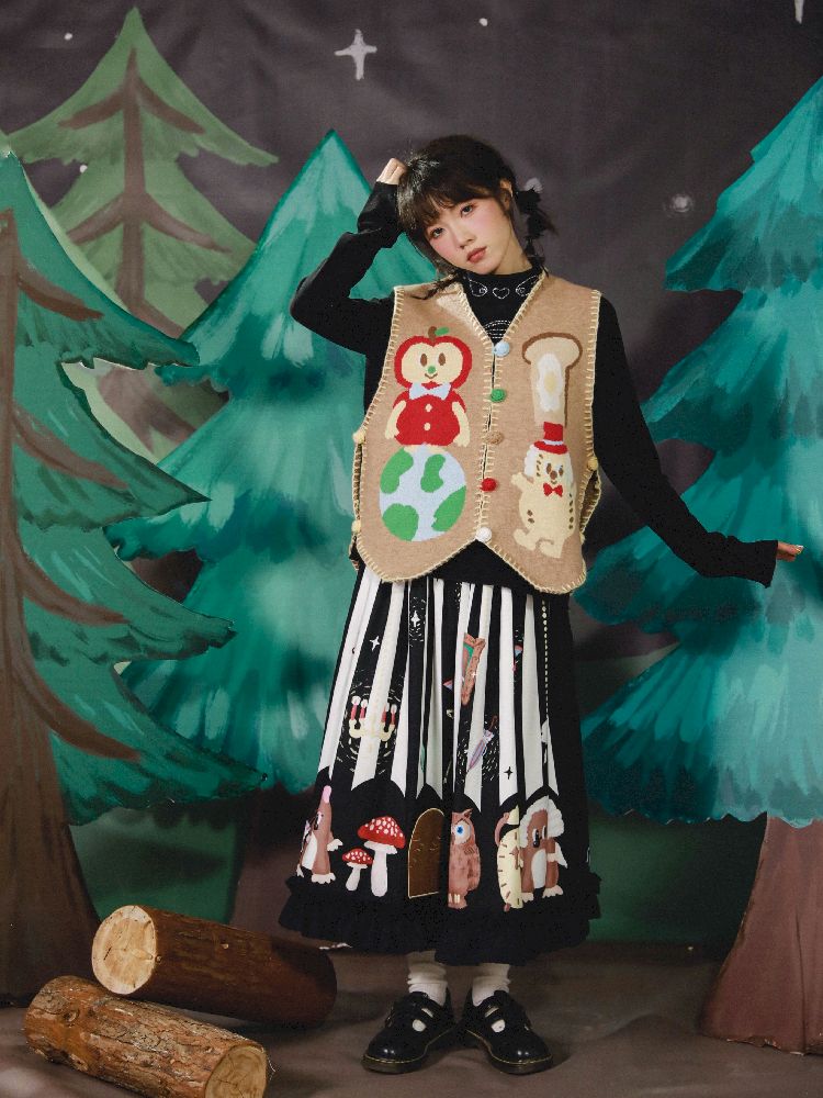 Stereoscopic Embroidered Organs Half Skirt【s0000005682】