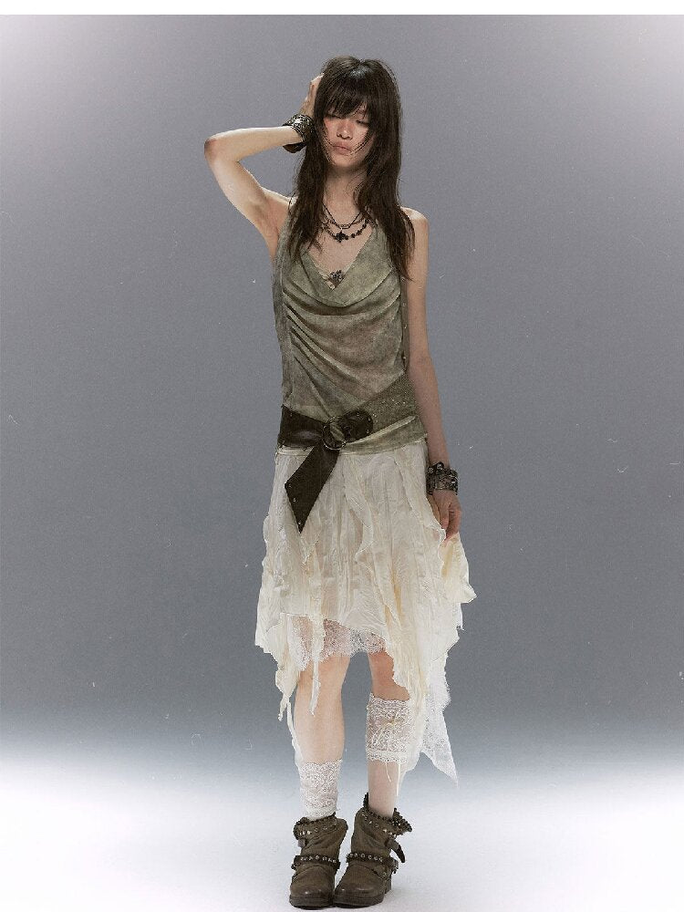 Gold 2000S Distressed Bikini Dress【s0000017044】