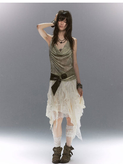 Gold 2000S Distressed Bikini Dress【s0000017044】