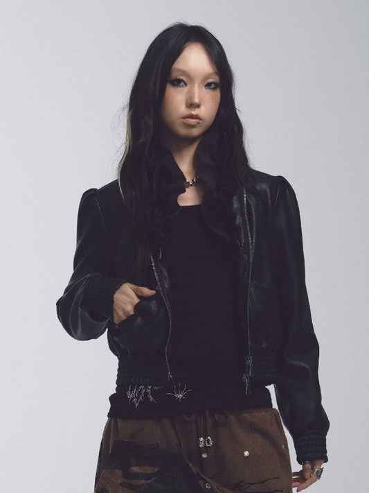 Loose Thickened Leather Jacket【s0000011234】