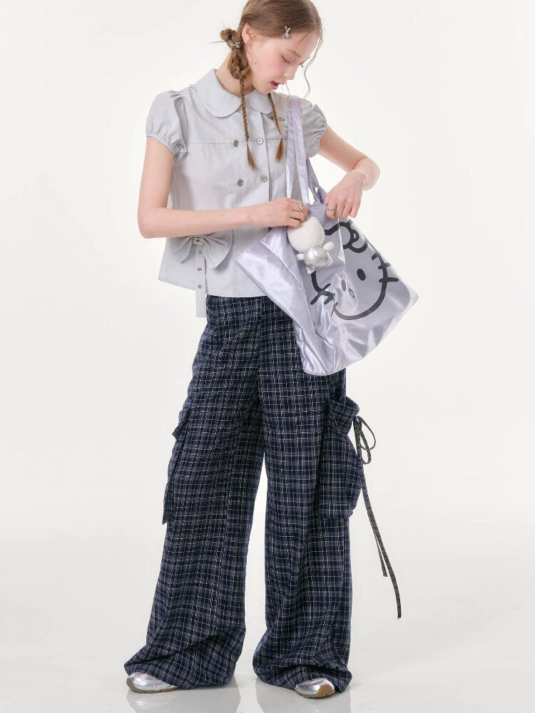 Bow Puff Sleeve Doll Collar Shirt【s0000016610】