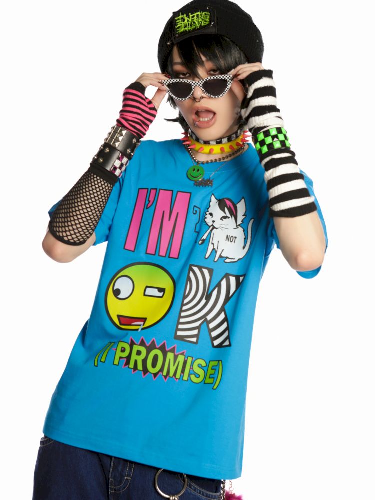 EMO hardcore skateboarding punk loose T-shirt【s0000013599】