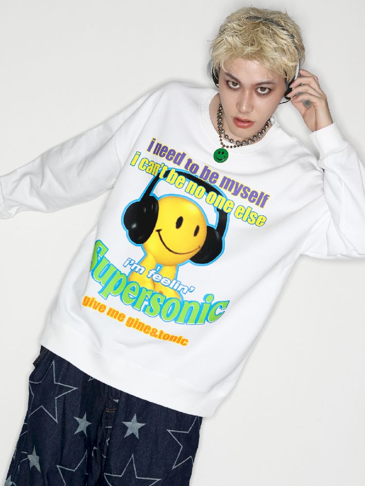 American Casual Street Smiley Loose Pullover [S0000010265]