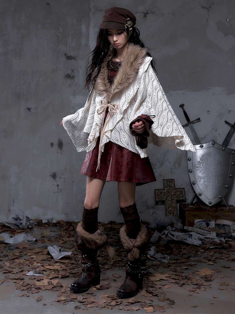 Vintage Punk Patchwork Knit Dress【s0000014651】