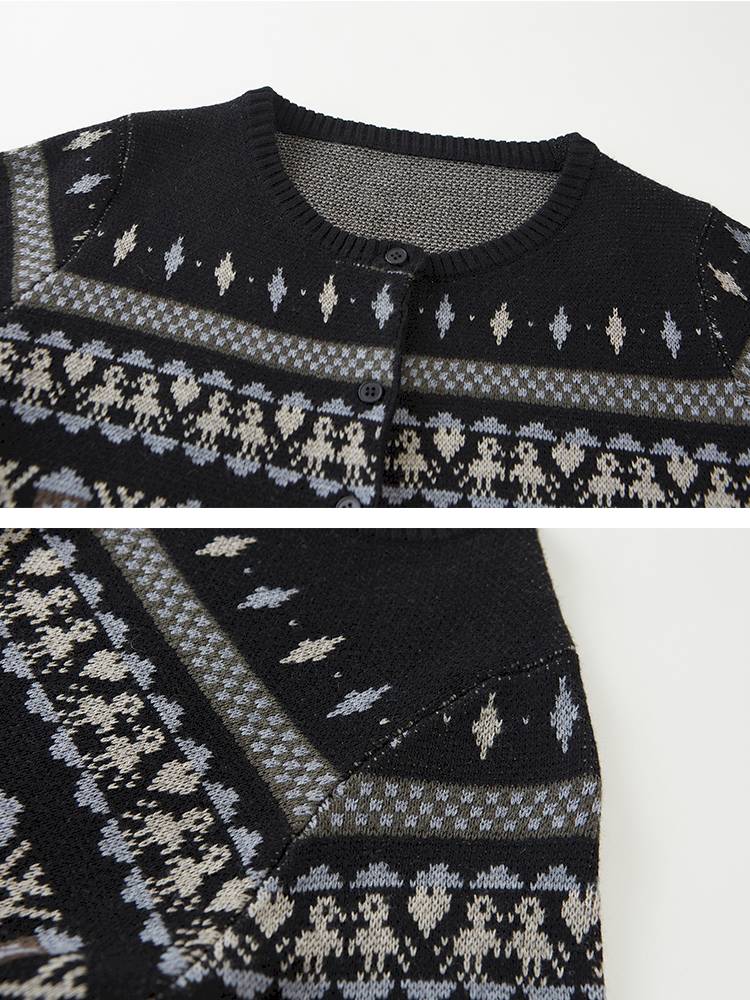 Round Neck Winter Cardigan Coat【s0000014386】