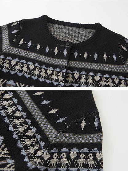 Round Neck Winter Cardigan Coat【s0000014386】