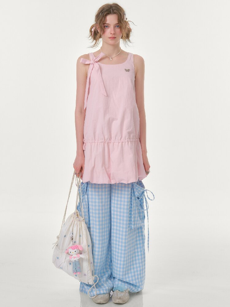 Lace Up Bud Hem Camisole Dress【s0000016615】