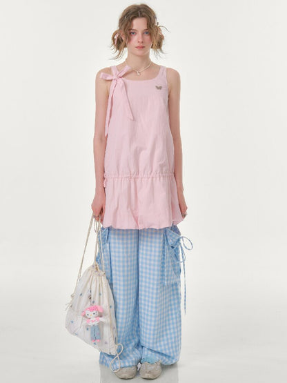Lace Up Bud Hem Camisole Dress【s0000016615】