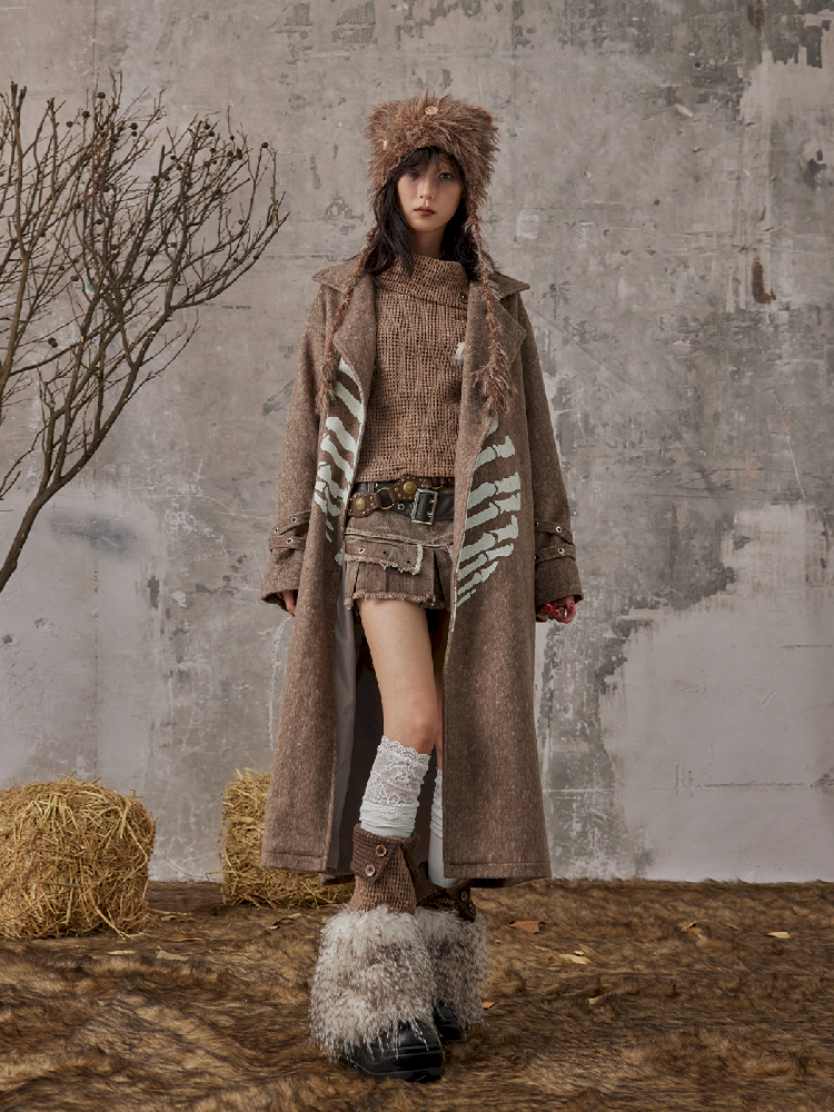 Woolen Tweed Jacket Coat [S0000010970]