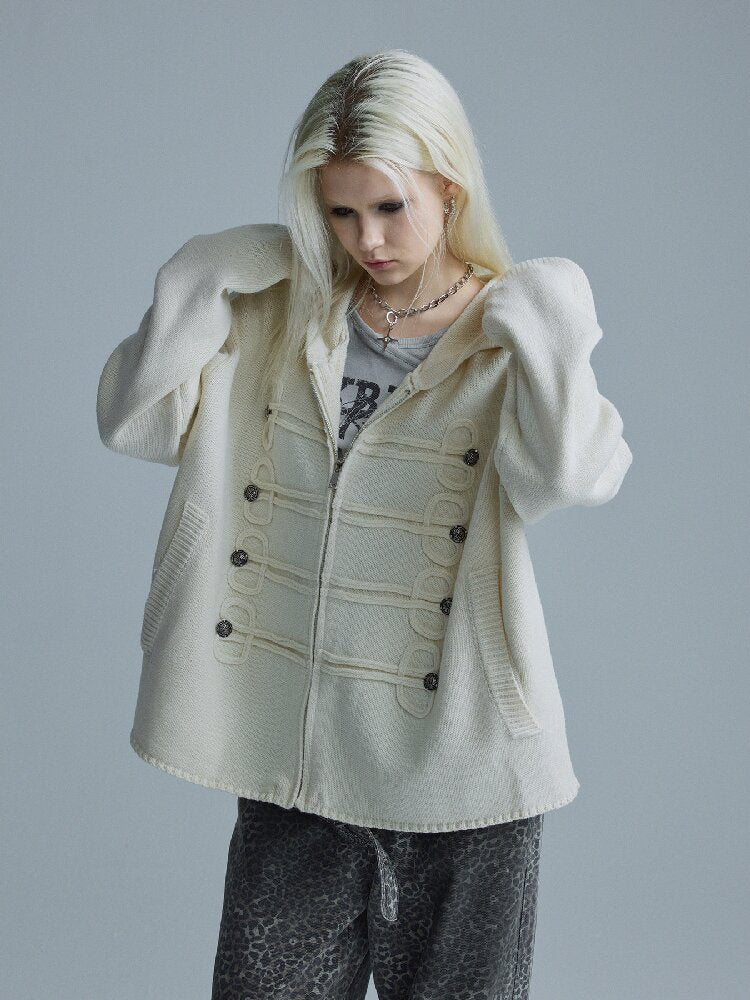 Chain Vintage Napoleon Hooded Sweater【s0000018546】