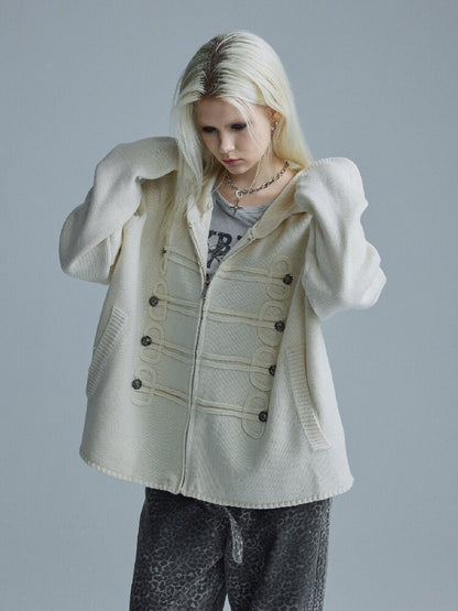 Chain Vintage Napoleon Hooded Sweater【s0000018546】