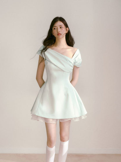 One Shoulder Slash Dress【s0000013244】