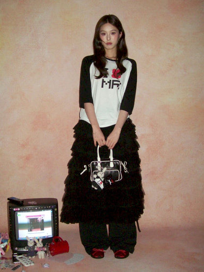 Lightweight cake-style midi skirt【s0000012568】