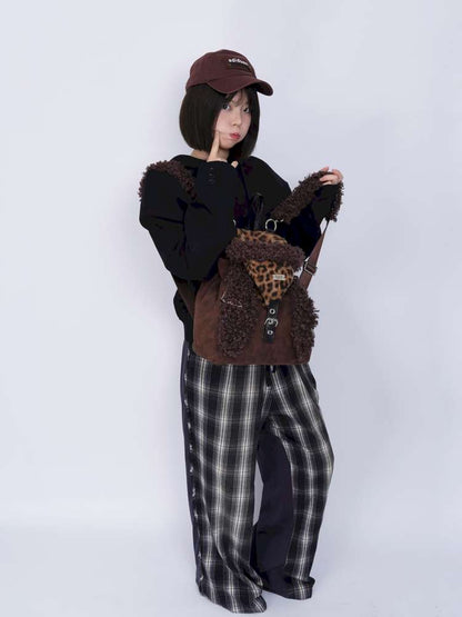 Rabbit Ears Cute Fur Crossbody School Bag【s0000014619】