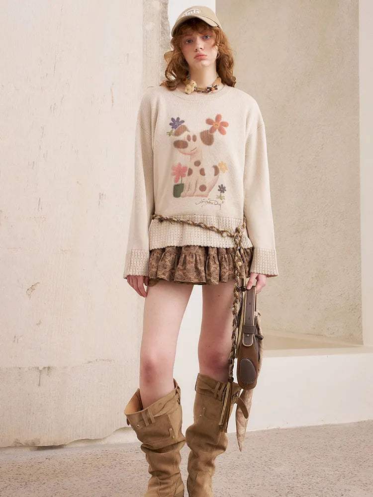 Openwork Oversized Pullover Knit Sweater【s0000014086】