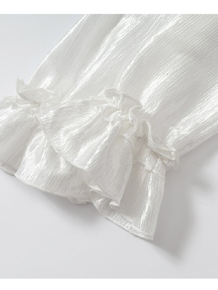 Wood Flange Waist-Cinching Shirt【s0000017986】