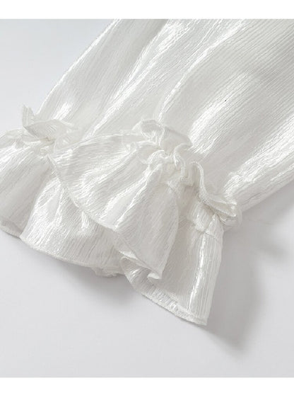 Wood Flange Waist-Cinching Shirt【s0000017986】