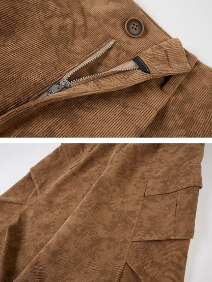 Pocket Structured Relaxed Straight-Leg Workwear Pants【s0000014071】