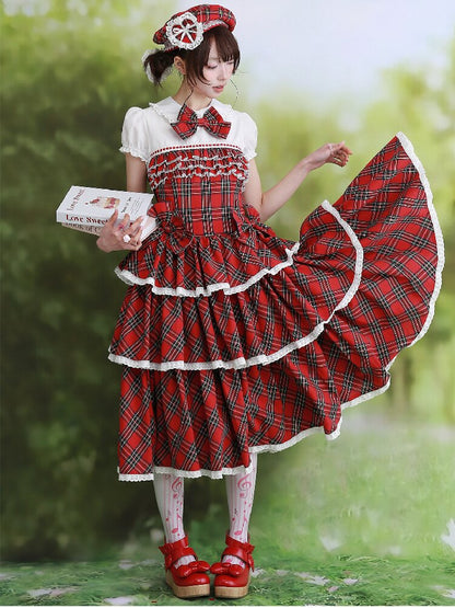Red Retro Lolita Cake Dress【s0000016562】