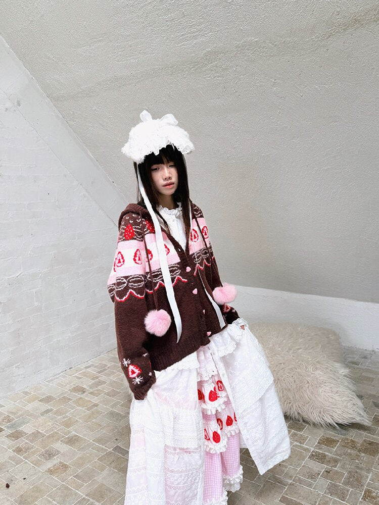 Fair Isle Cake Knit Cardigan【s0000018538】