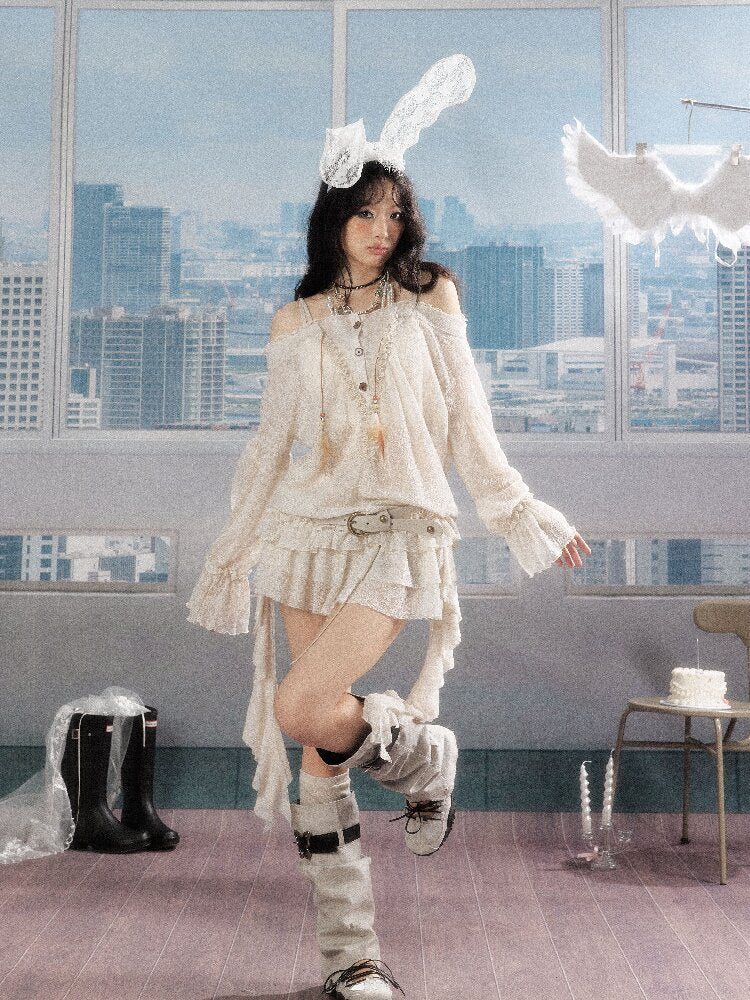 Texture Irregular Streamer Skirt【s0000016281】