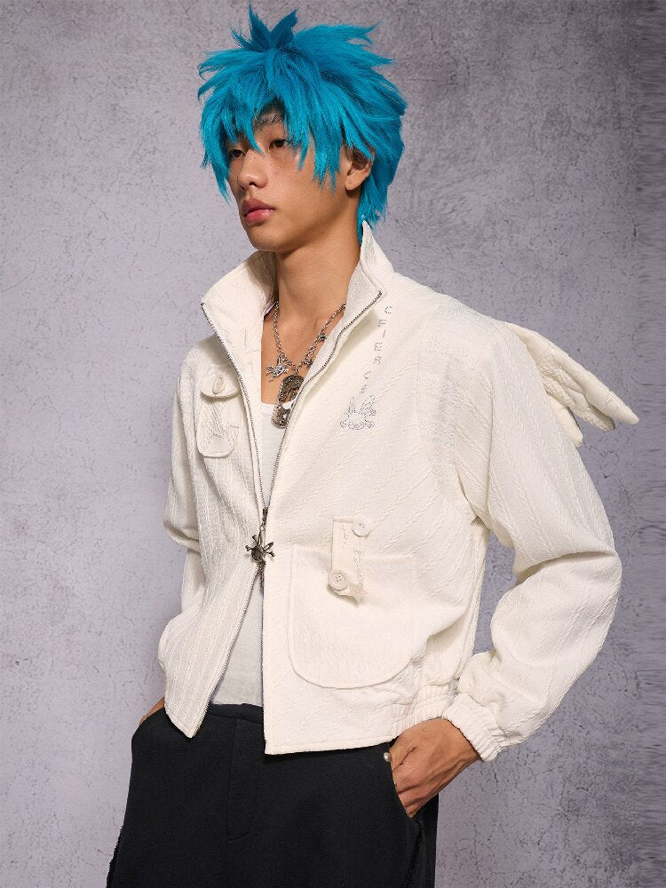 Knit Patchwork Rhinestone Jacket【s0000019148】