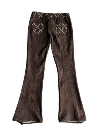 Forest Breasted Flared Denim Pants【s0000017980】