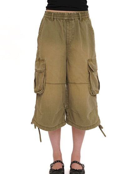 Adjustable workwear seven-minute pants【s0000013428】