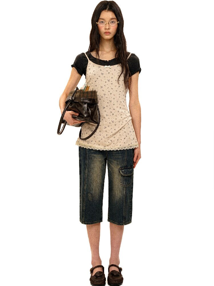 Hand Painted Floral Lace Dress【s0000017923】
