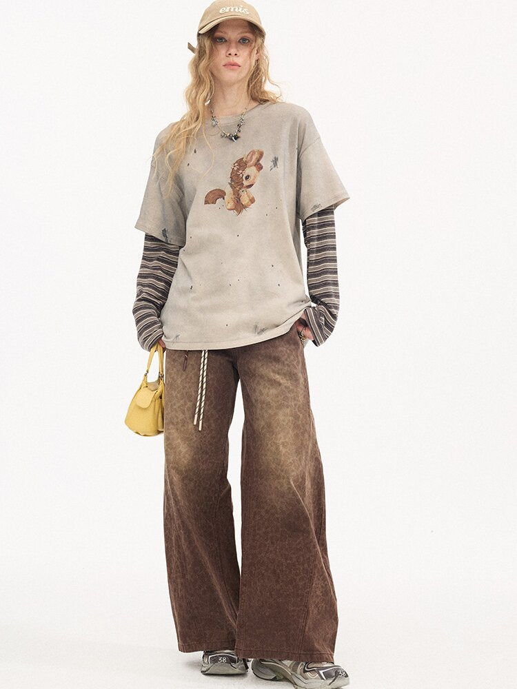 Bloom Patchwork Long Sleeve Tee【s0000015903】