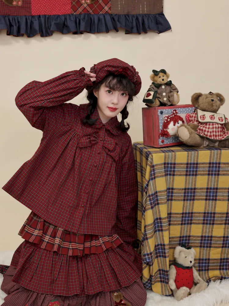 Bow-tie ruffled oversized shirt【s0000014172】