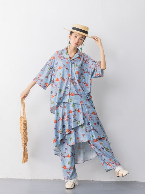 Cuban short-sleeved shirt dress pants【s0000013315】