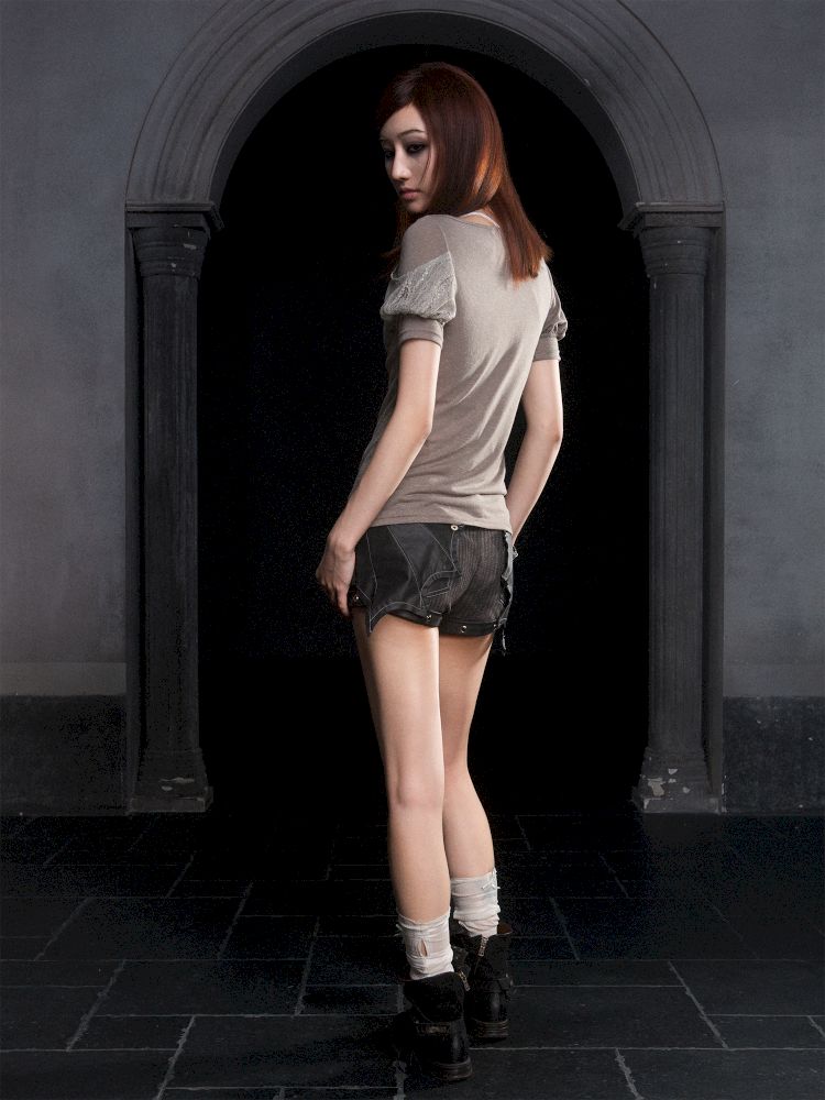 Bat Two Wear Knit Denim Shorts【s0000012306】