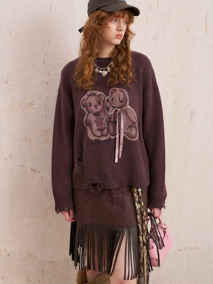 Oversized Long-Sleeve Knit Sweater【s0000014392】