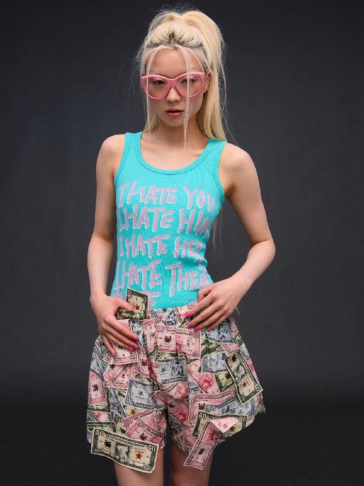Printed Aro Pants Money Print T【s0000017032】