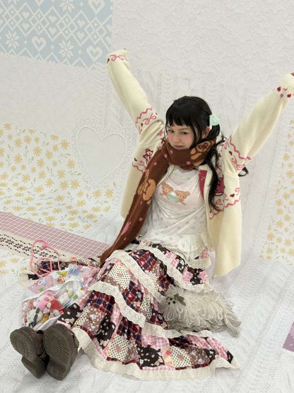 Bear Bow Knitted Cardigan Jacket【s0000015041】