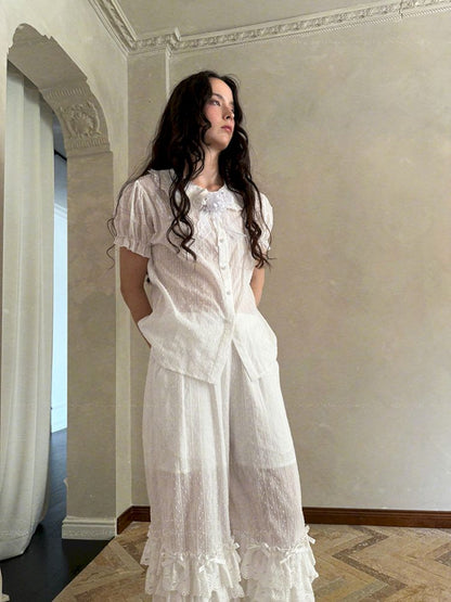 Short-sleeved cotton shirt【s0000012762】