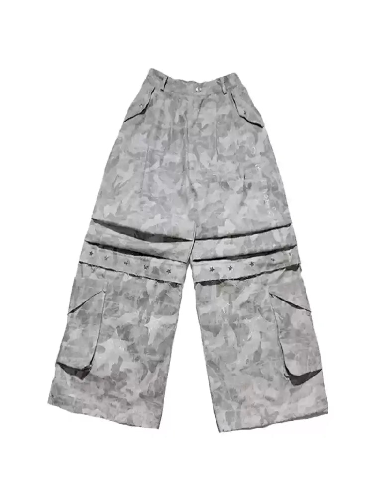 Niche Wide LEG CAMOUFLAGE WORK PANTS [S0000010274]