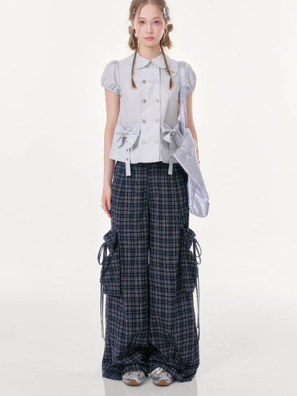 Bow Puff Sleeve Doll Collar Shirt【s0000016610】