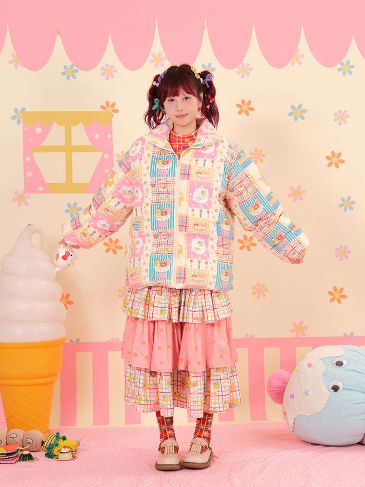 Showa Sweets House White Duck Down Jacket【s0000015167】