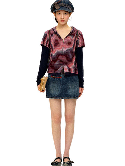 Tencel Wool Stripe Cardigan【s0000016418】